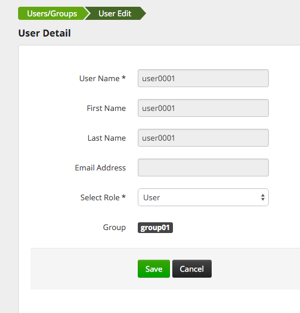 Users/Groups>User Edit, User Detail (External)