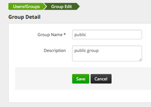 Edit Group page