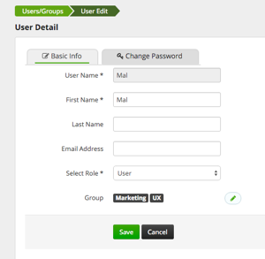 Users/Groups>User Edit, User Detail (Internal)