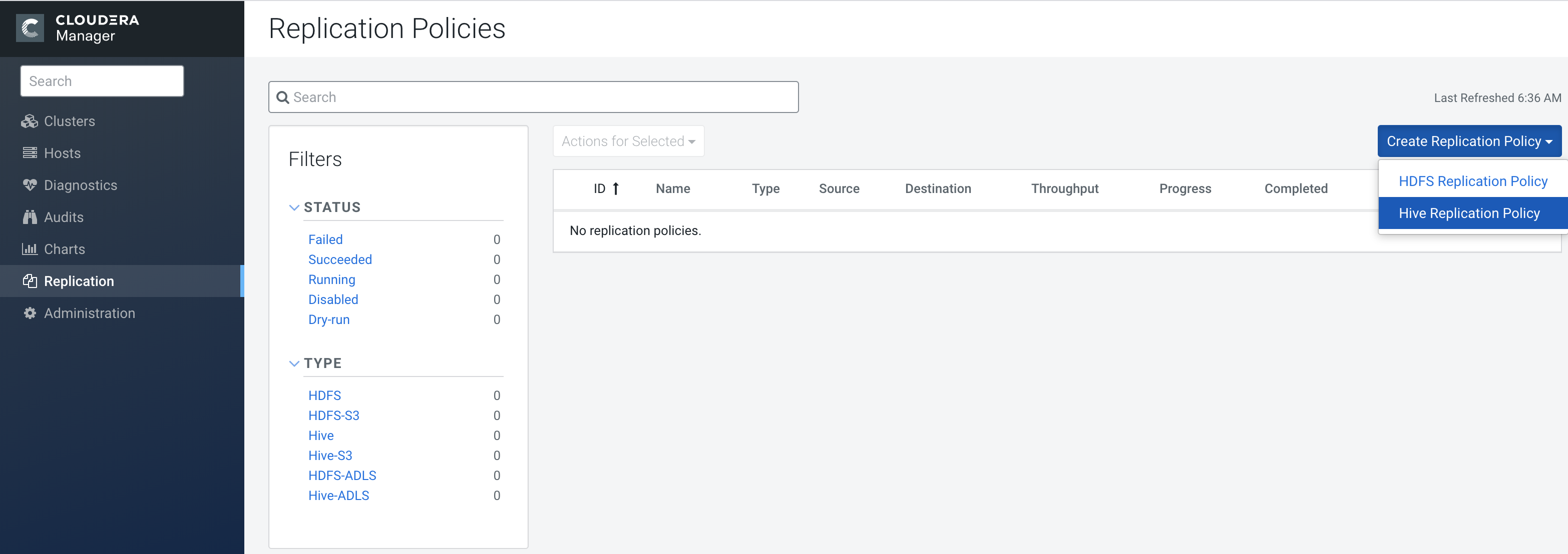 Configuring Replication Of Hive Impala Data