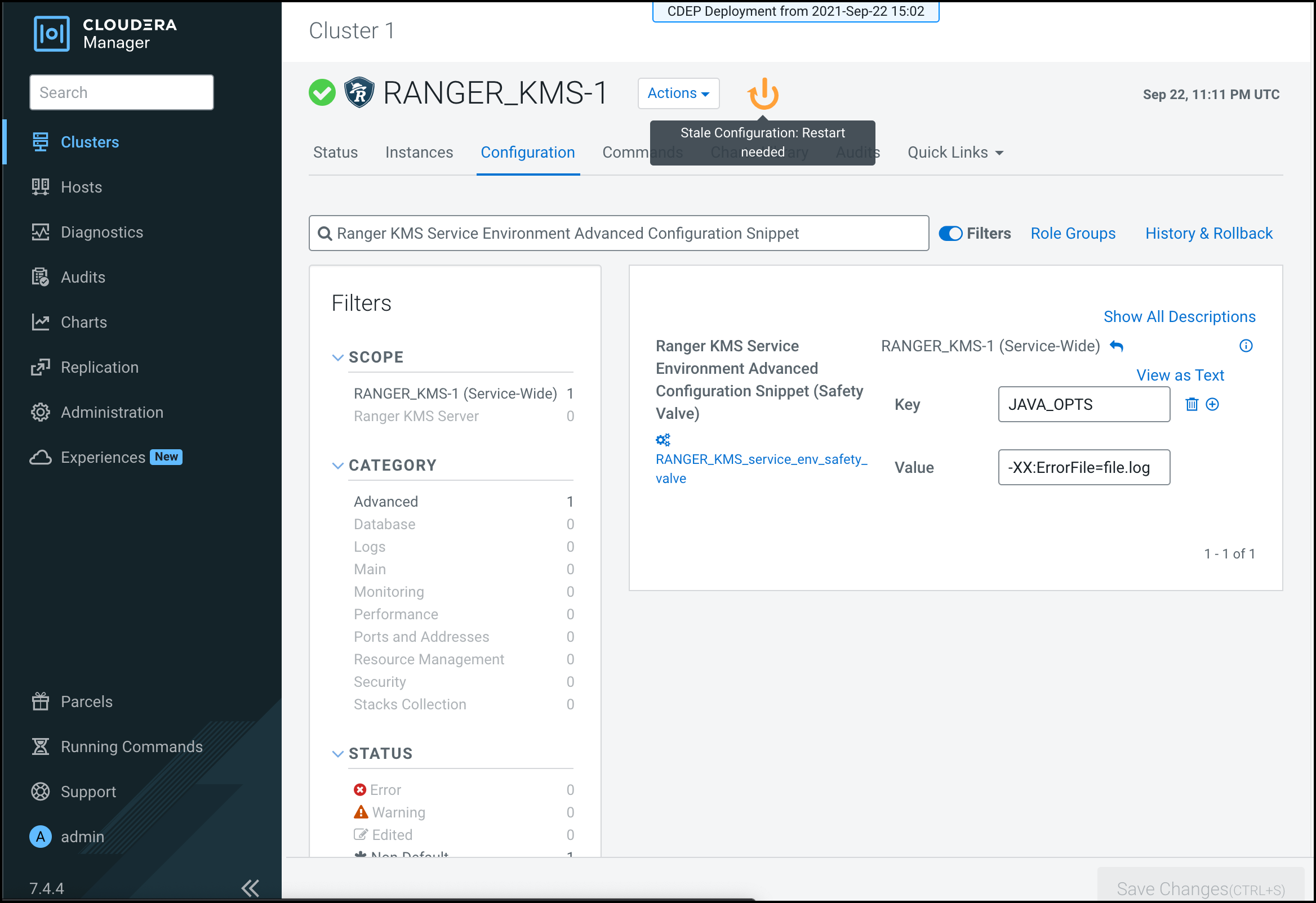 How To Pass JVM Options To Ranger KMS Services