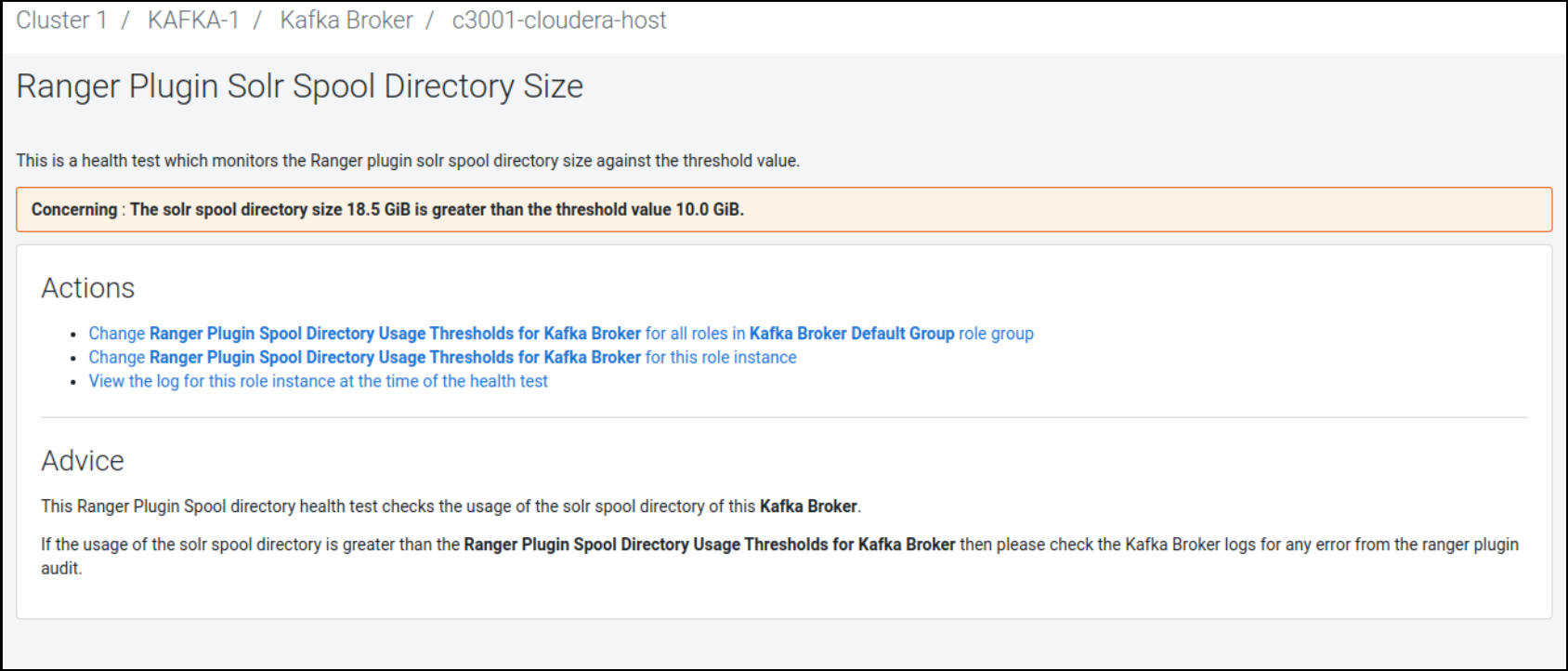 Health Test For Ranger Plugin Spool Alert