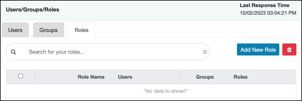 Roles appears with Roles List active