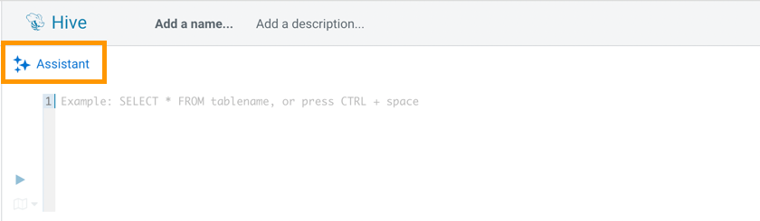 Screenshot showing how to launch the SQL AI Assistant from the Data Explorer web interface.