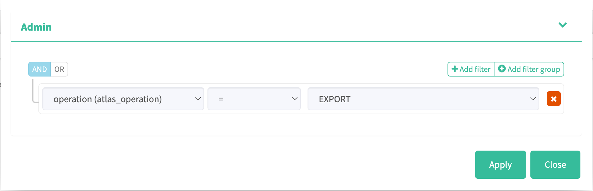 Atlas export and import operations