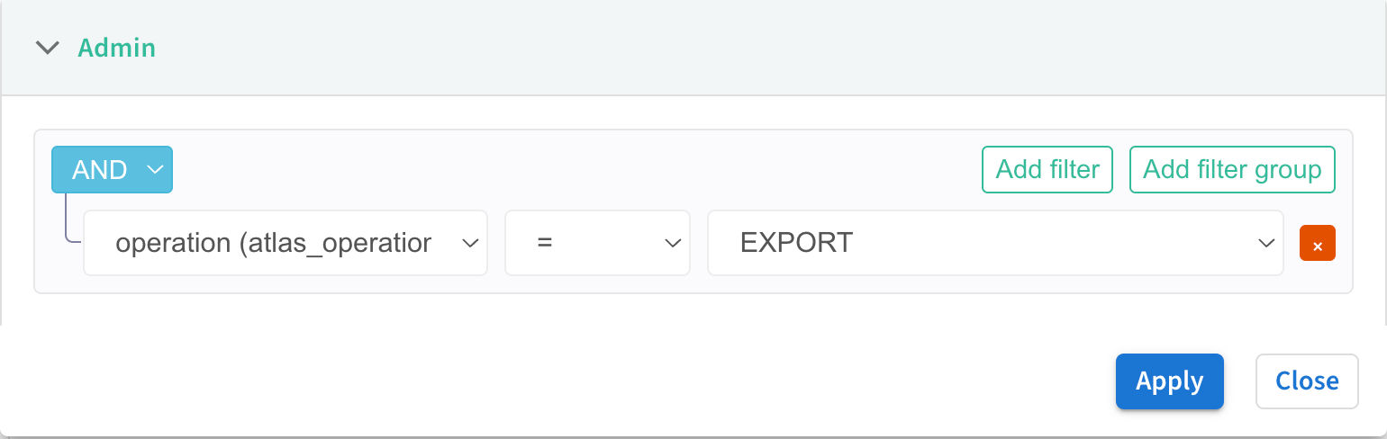 Atlas export and import operations