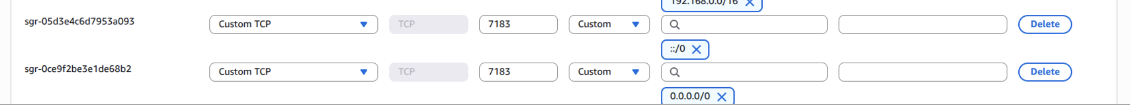 The image shows how to add an inbound rule.