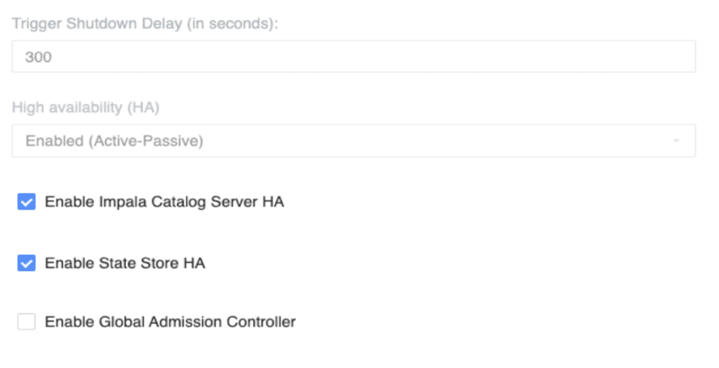 Admission Control Configure