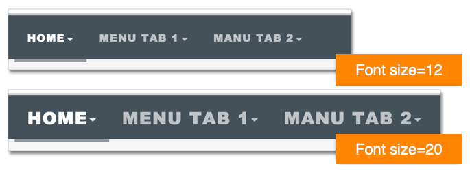 Changing Menu Font Size
