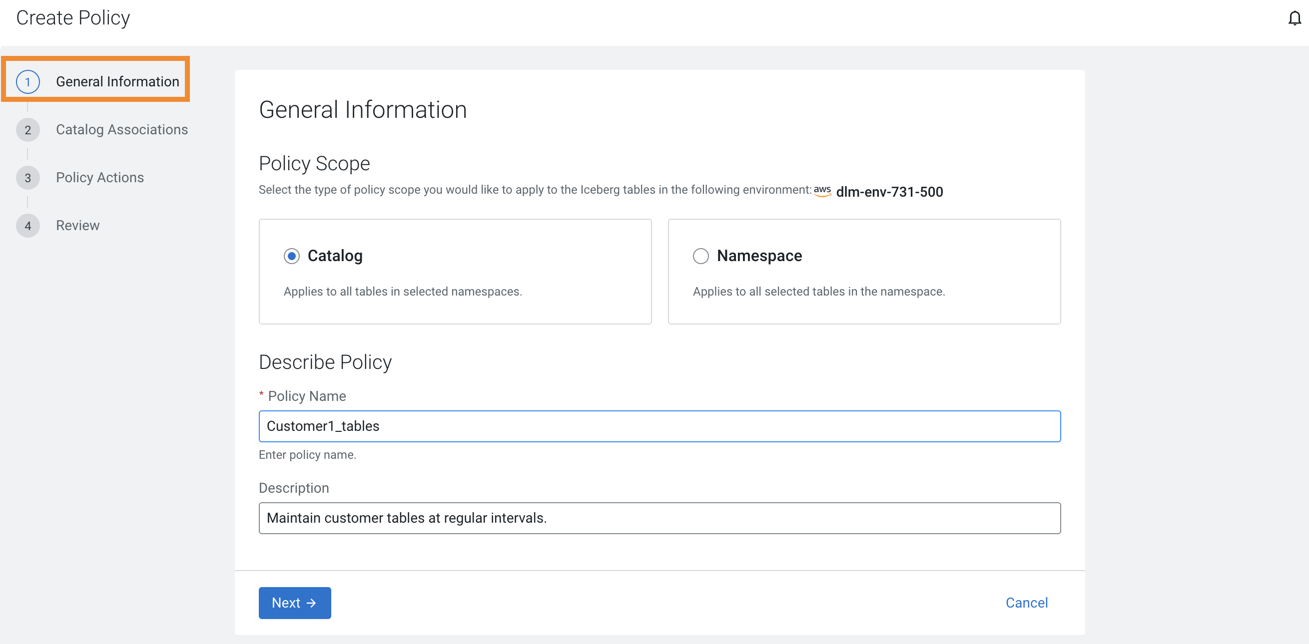 The image shows the General Information tab.