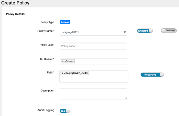 Creating a Ranger S3 policy for Spark user