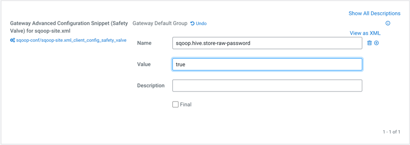 Property to store raw Hive password in HMS during a Sqoop-Hive import