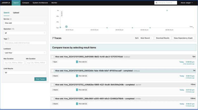 Live and completed queries